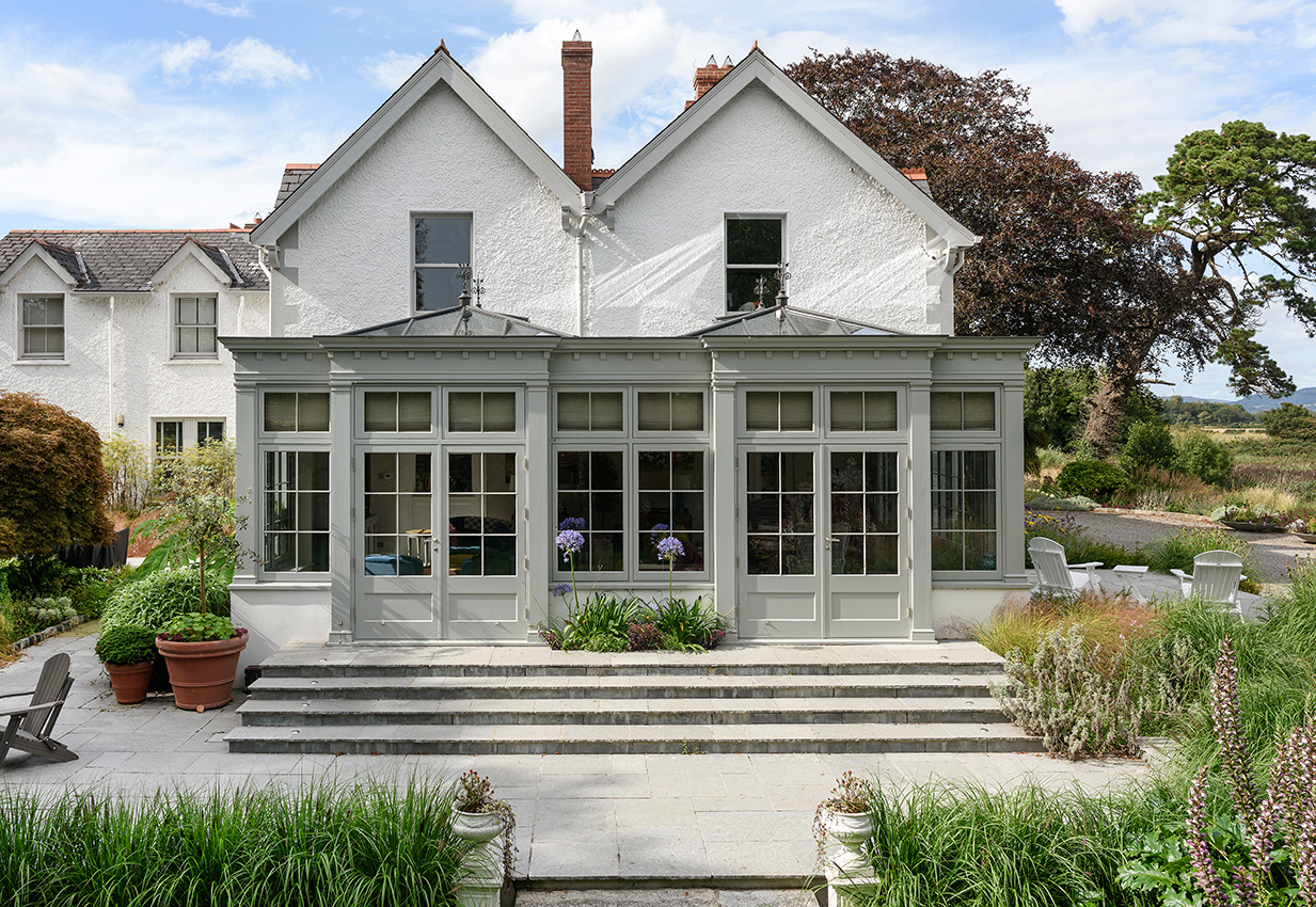 Exterior of orangery in summer