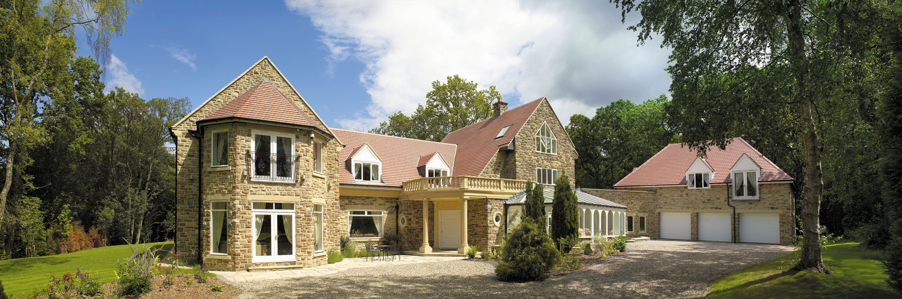 Exterior of a residential property in woodland