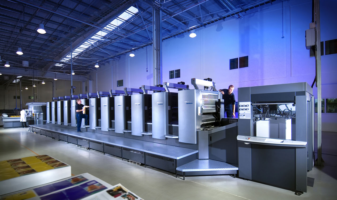 Large commercial printing machine