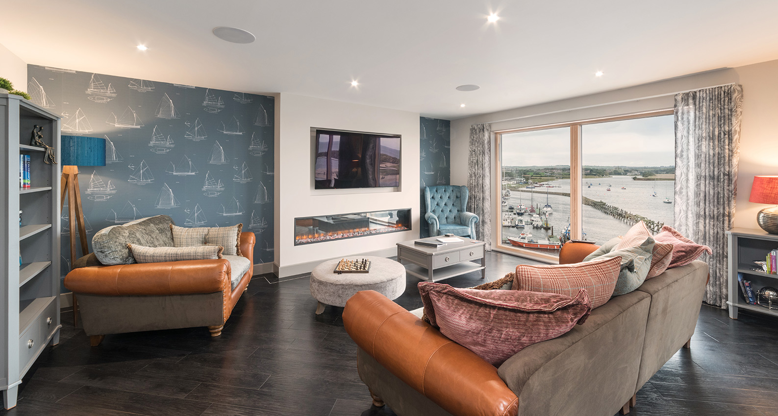 Open plan apartment interior